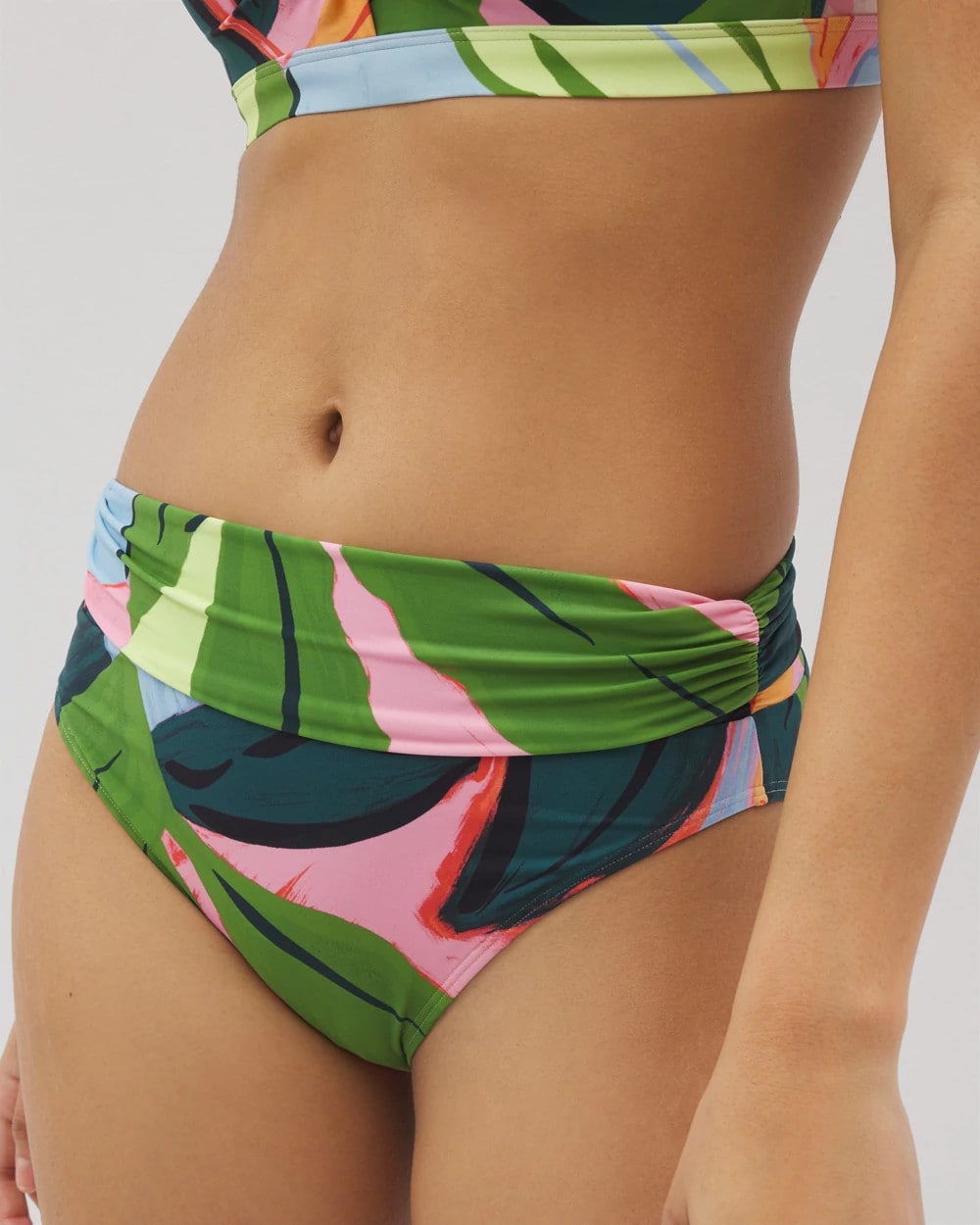 Covertible Bikini Bottom - FLIRTY FLORA DARK SEA | Soma Women