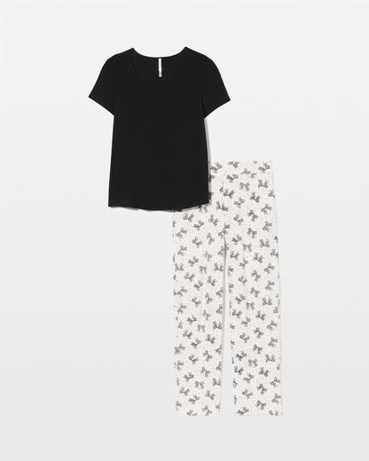 Packaged Short-Sleeve Pant Pajama Set - THATS A WRAP CHAMP MICRO | Soma Women
