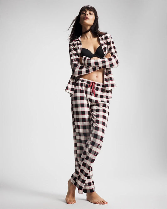 Ankle Pajama Pant - DREAMSCAPE PLAID BLACK | Soma Women