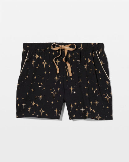 Pajama Shorts - STELLAR SCENE BLACK/FOIL | Soma Women