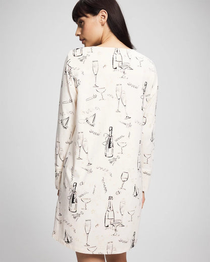 Long-Sleeve Sleepshirt - FIZZ THE SEASON FOIL | Soma Women