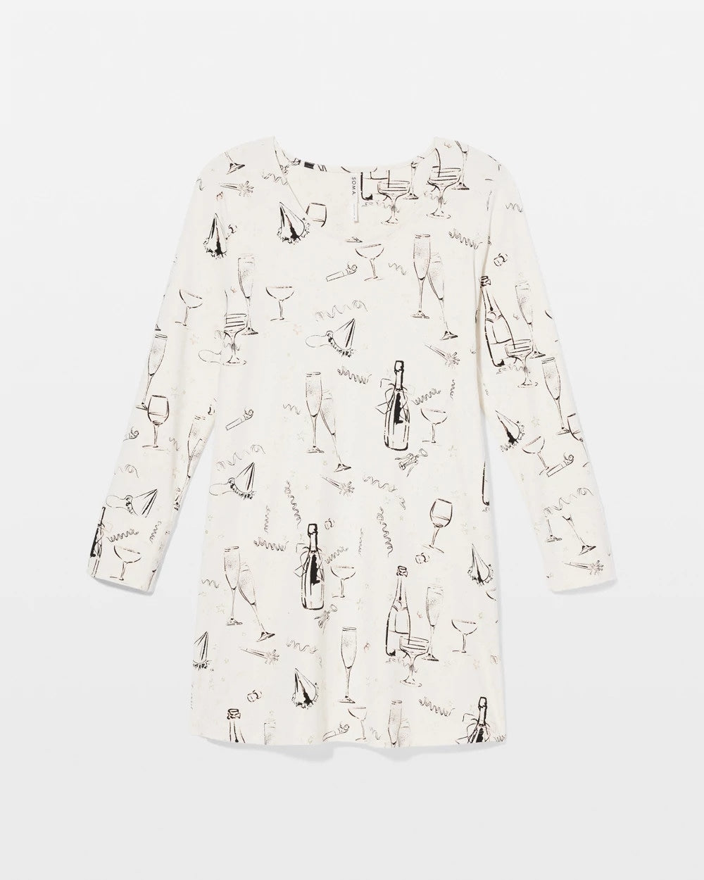Long-Sleeve Sleepshirt - FIZZ THE SEASON FOIL | Soma Women