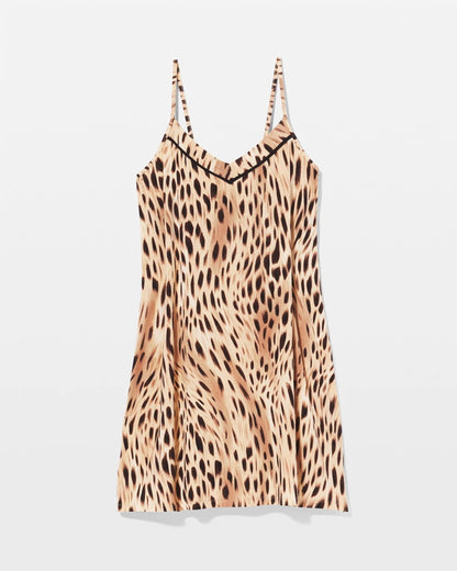 Chemise with Piping - SPLENDID LEOPARD AMBER | Soma Women