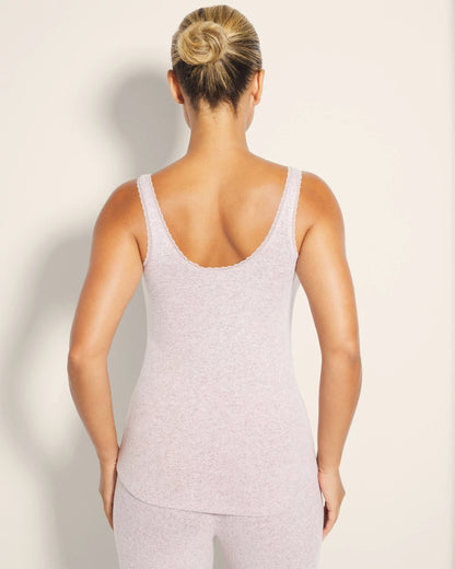Cozyluxe Pajama Tank - PORCELAIN/ELDERBERRY CD | Soma Women