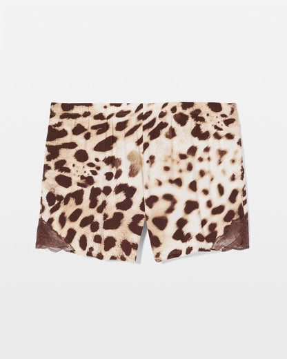 Lace-Trim Pajama Shorts - ANIMAL AURA WHITE SMOKE | Soma Women