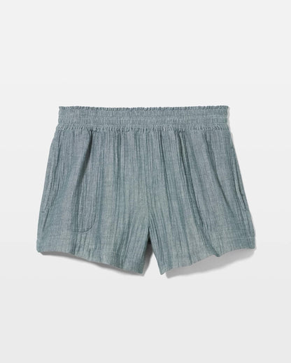 Cotton Gauze Pajama Shorts - DARK SEA CROSSDYE | Soma Women