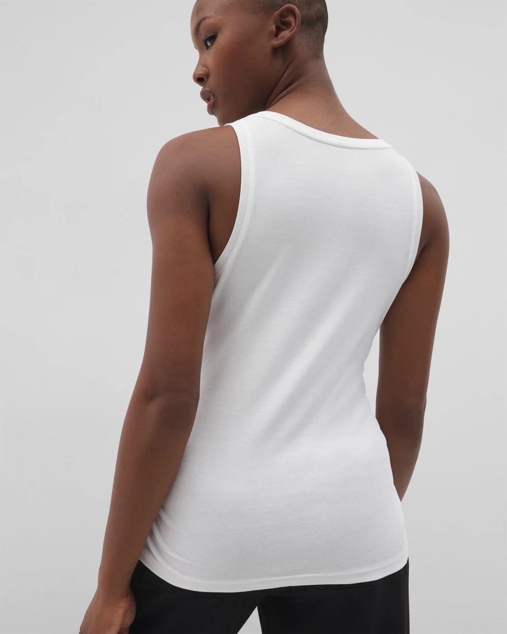 Ruched Pajama Tank - OPTIC WHITE | Soma Women