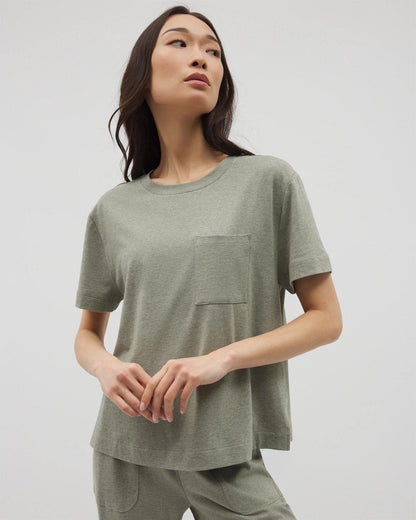 Short-Sleeve Pocket Pajama Tee - HEATHER HIGHLANDS | Soma Women