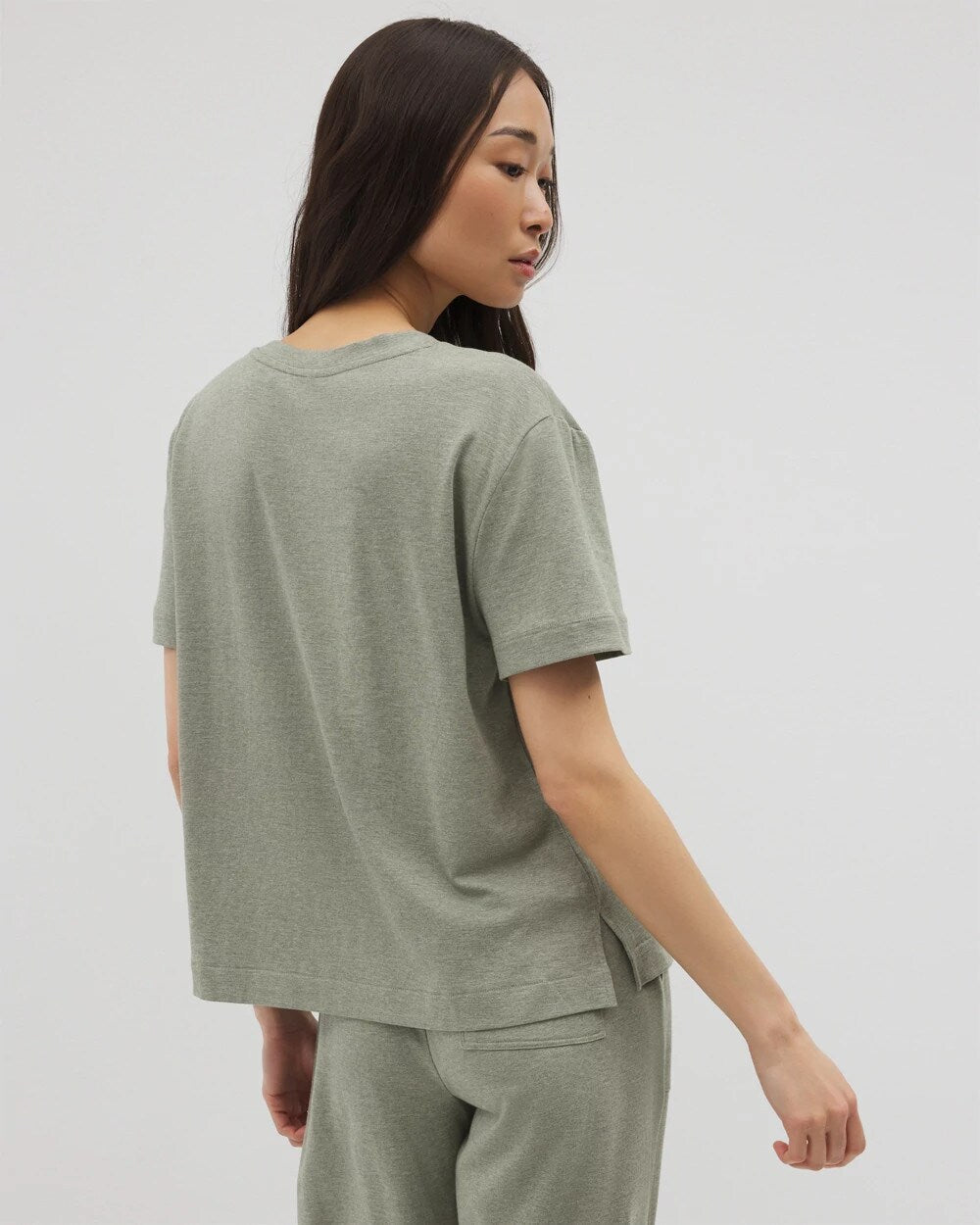 Short-Sleeve Pocket Pajama Tee - HEATHER HIGHLANDS | Soma Women