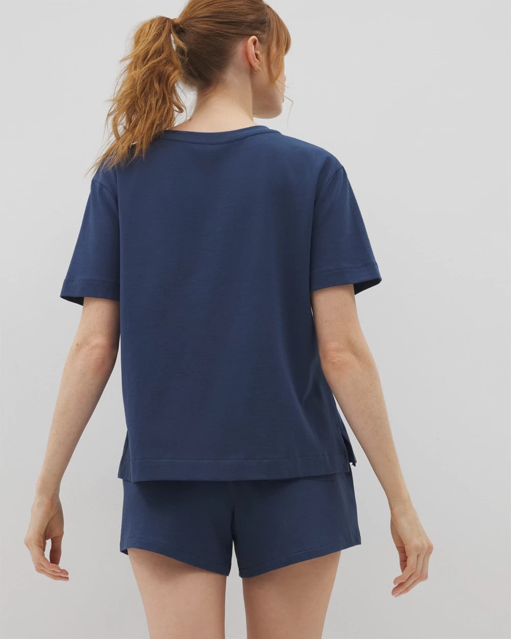 Short-Sleeve Pocket Pajama Tee - INK BLUE | Soma Women