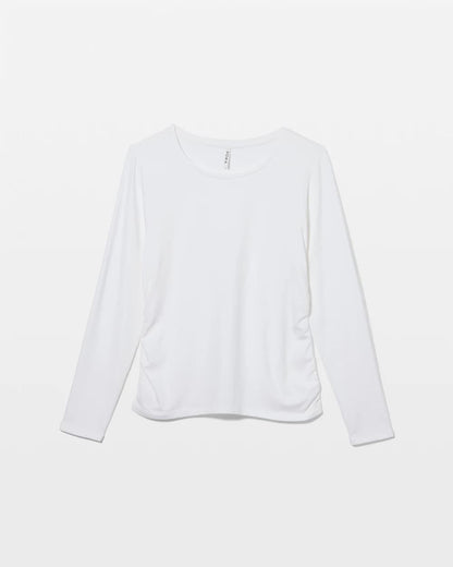 Ruched Long Sleeve Pajama Tee - OPTIC WHITE | Soma Women