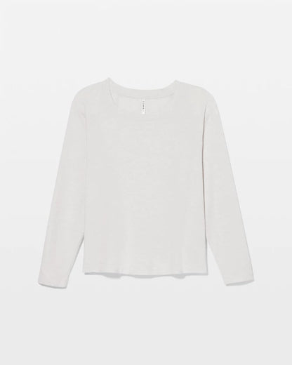 Most Loved Cotton Long Sleeve Pajama Tee - HEATHER CRYSTAL | Soma Women