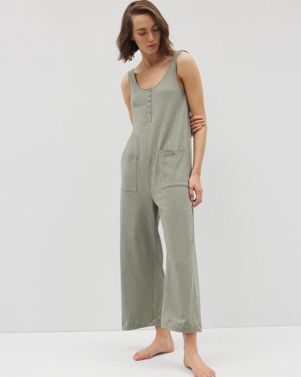 Henley Jumpsuit - HEATHER HIGHLANDS | Soma Women