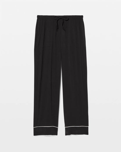 Solid Piped Pajama Pants - BLACK | Soma Women