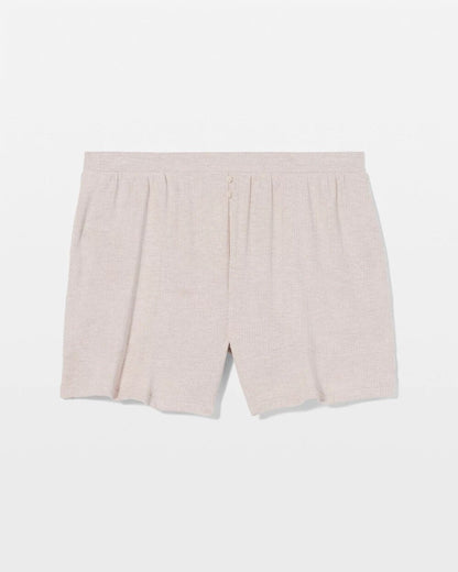 Lightweight Rib Knit Pajama Shorts - HEATHER BARELY THERE | Soma Women