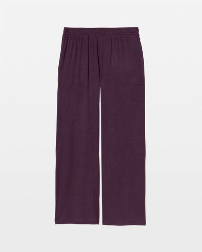 Lightweight Rib Knit Wide Leg Pajama Pants - PLUM PERFECT | Soma Women