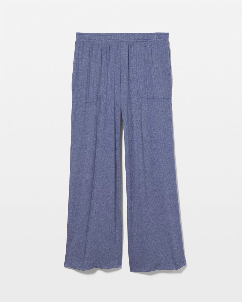 Lightweight Rib Knit Wide Leg Pajama Pants - HEATHER DUSK | Soma Women