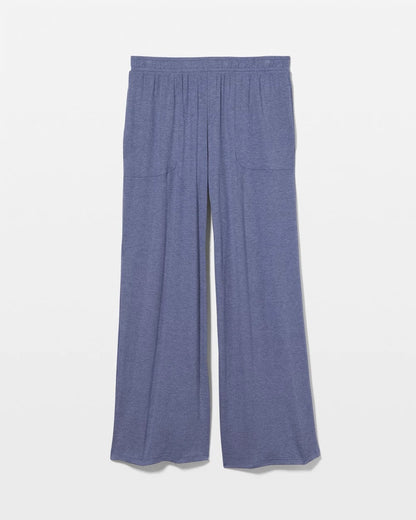 Lightweight Rib Knit Wide Leg Pajama Pants - HEATHER DUSK | Soma Women