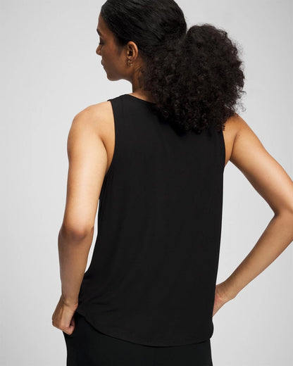 V-Neck Pajama Tank - BLACK | Soma Women