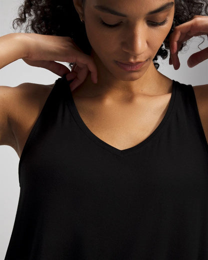 V-Neck Pajama Tank - BLACK | Soma Women
