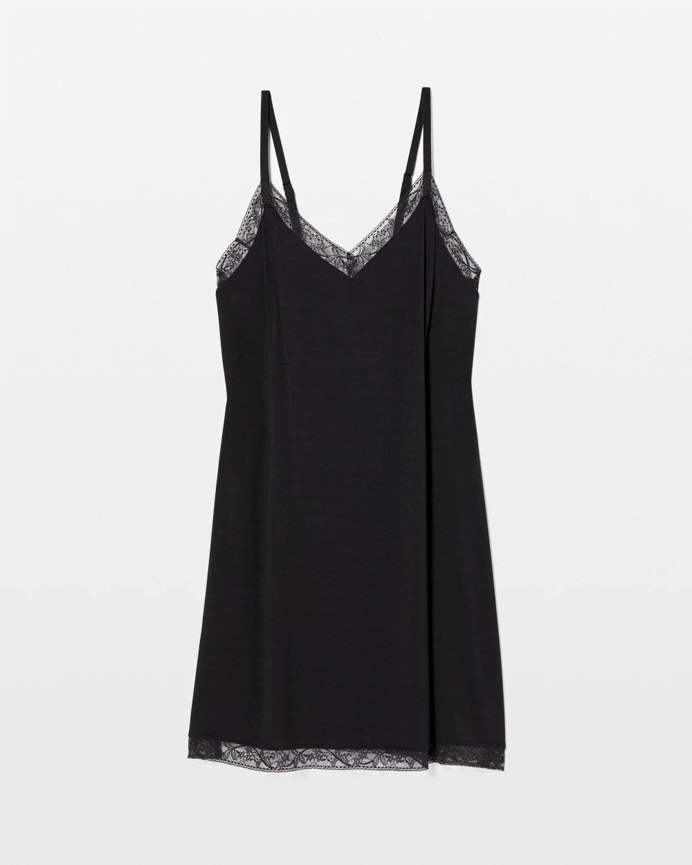 Lace Trim Chemise - BLACK | Soma Women