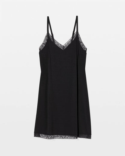 Lace Trim Chemise - BLACK | Soma Women