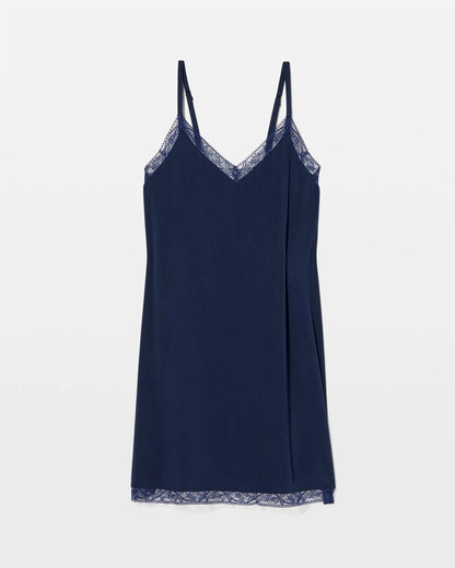 Lace Trim Chemise - NIGHTFALL NAVY | Soma Women