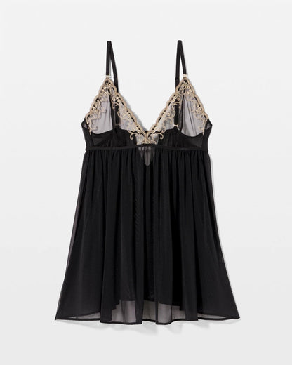 Venice Lace Babydoll Chemise - BLACK | Soma Women