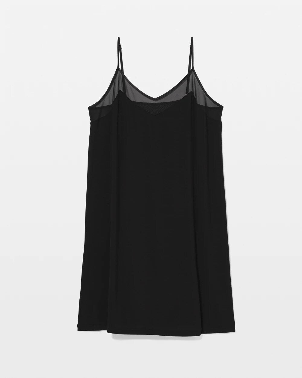 Mesh Trim Chemise - BLACK | Soma Women