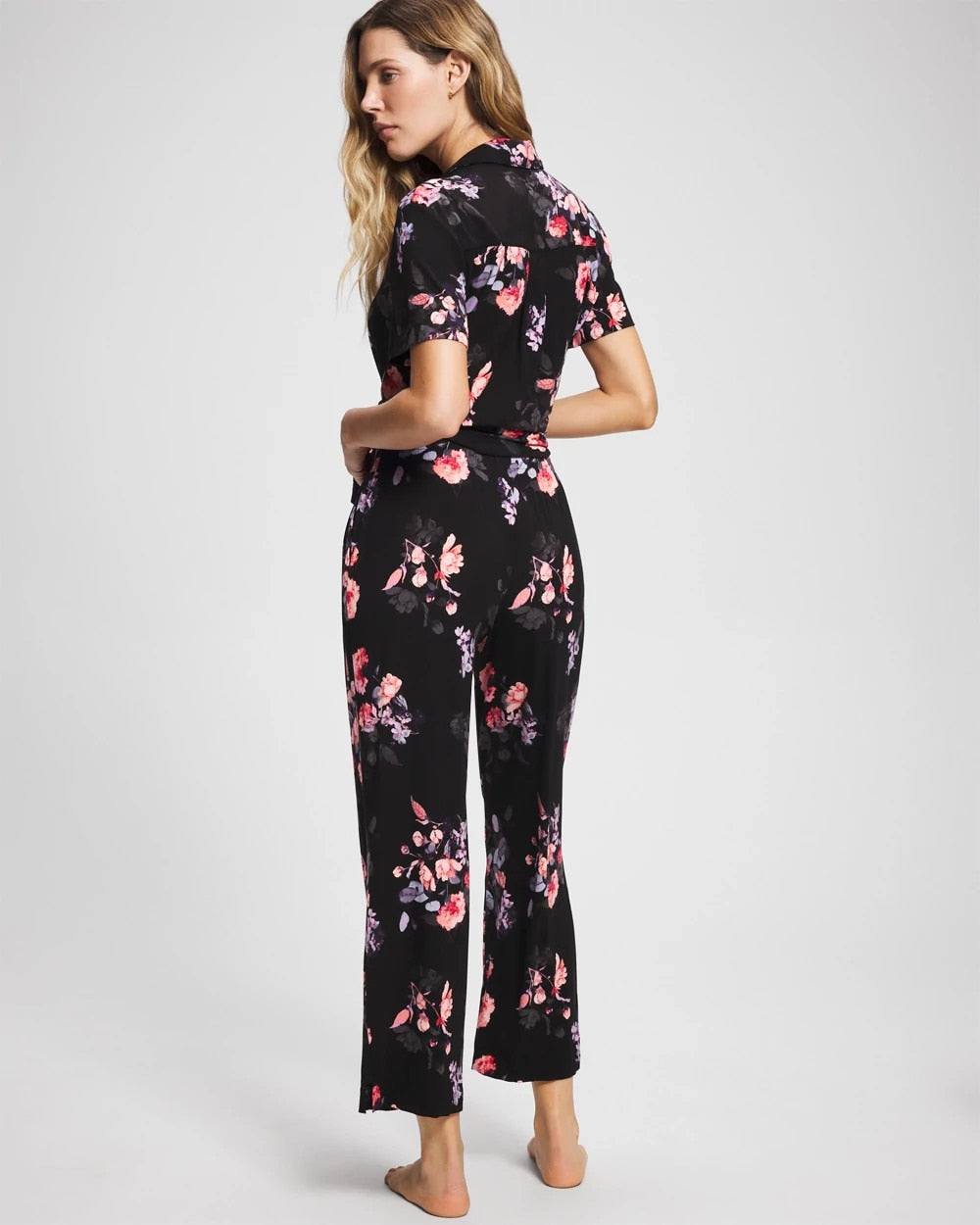 Ankle Pajama Pants - FLORAL DREAMS BLACK | Soma Women