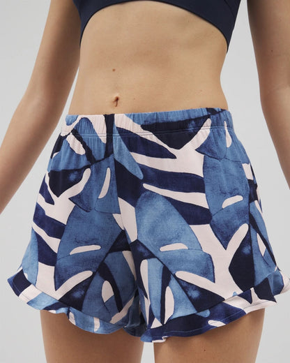 Ruffle Pajama Shorts - TROPICAL BREEZE SKY | Soma Women