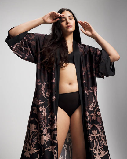 Long Robe - SAVANNA DAMASK BDR | Soma Women
