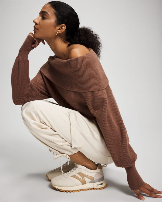 Premier Knit off the Shoulder Sweater - CARDAMOM | Soma Women