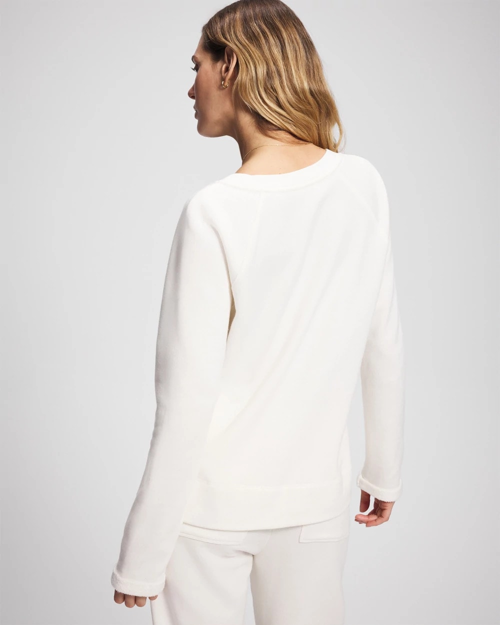 Essential Terry V-Neck Sweatshirt - SHEA | Soma Women