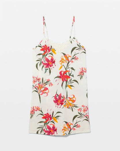 Lace Trim Chemise - LE TIGRE FLORA CHAMPAGNE | Soma Women