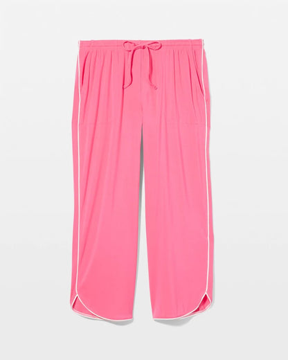 Solid Piped Crop Pajama Pant - CAMELLIA ROSE | Soma Women