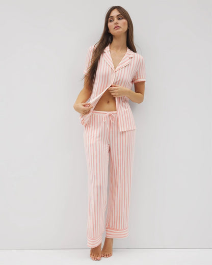 Printed Pajama Pants - SUNNY STRIPES CHAMPAGNE | Soma Women