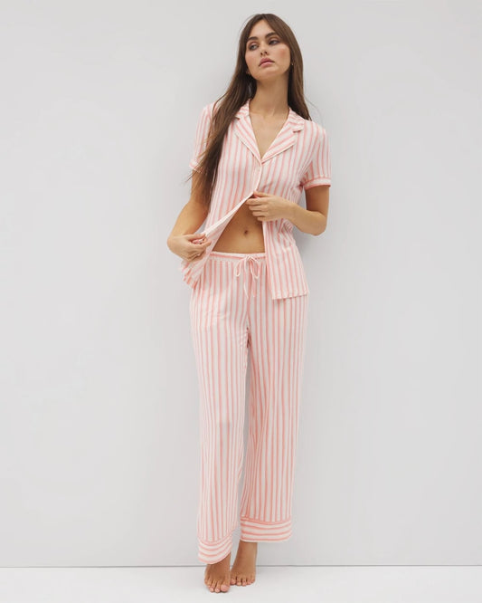 Printed Pajama Pants - SUNNY STRIPES CHAMPAGNE | Soma Women