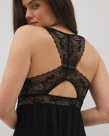 Soft Support Lace Chemise - BLACK | Soma Women