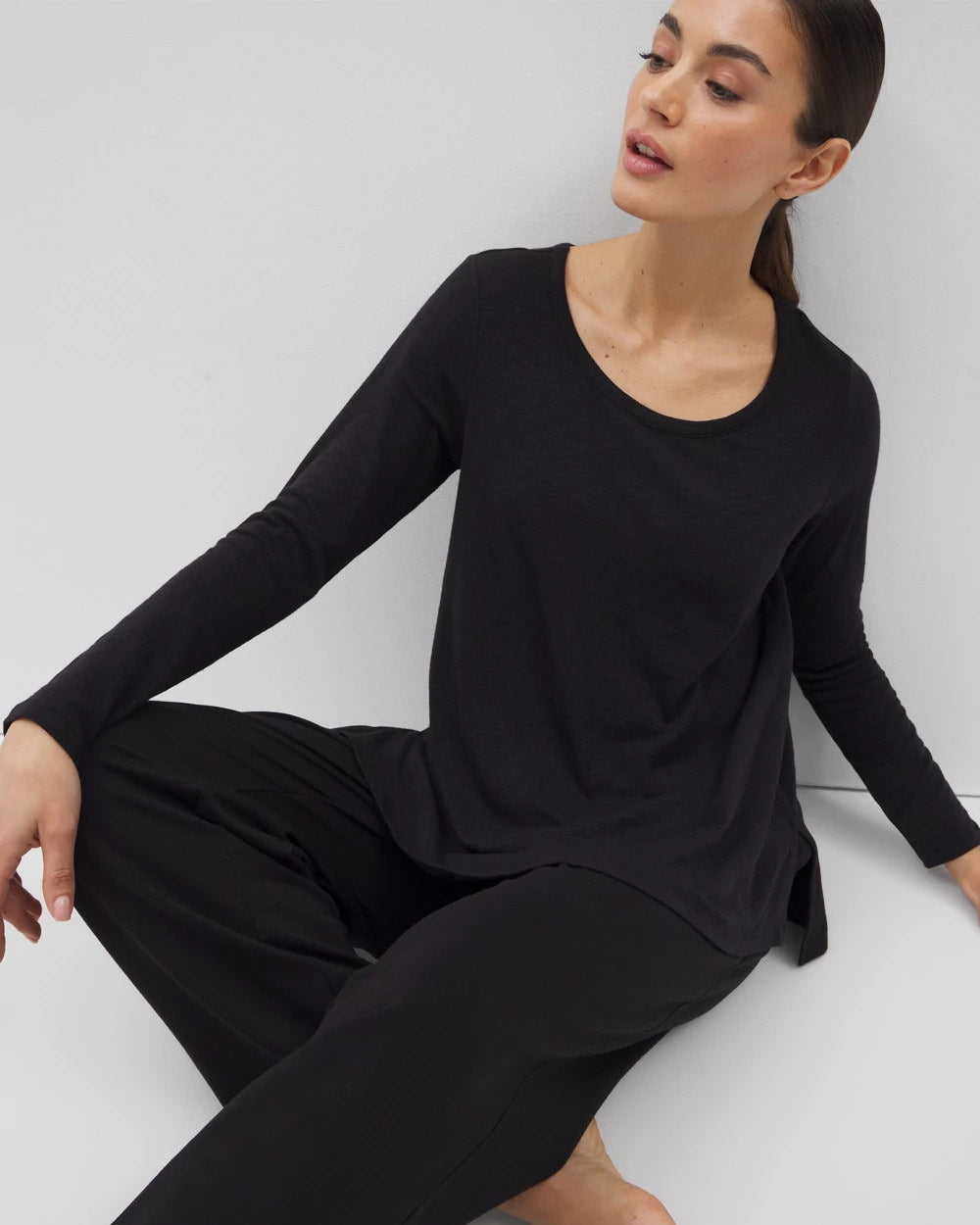 Long-Sleeve Top - BLACK | Soma Women
