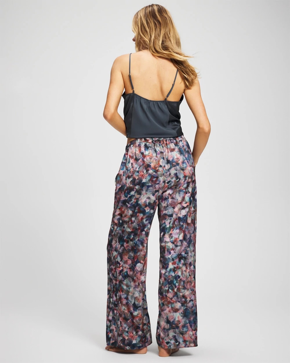 Piped Pajama Pant - PETAL MOSAIC PETROL | Soma Women