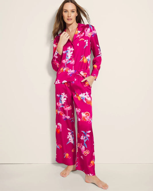 Piped Pajama Pant - ORANGE YOU GLAD PINK COSM | Soma Women