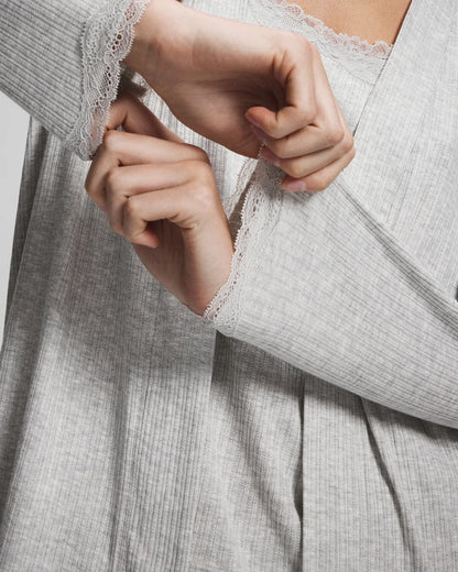 Pointelle Pajama Cardi - HEATHER FROST | Soma Women