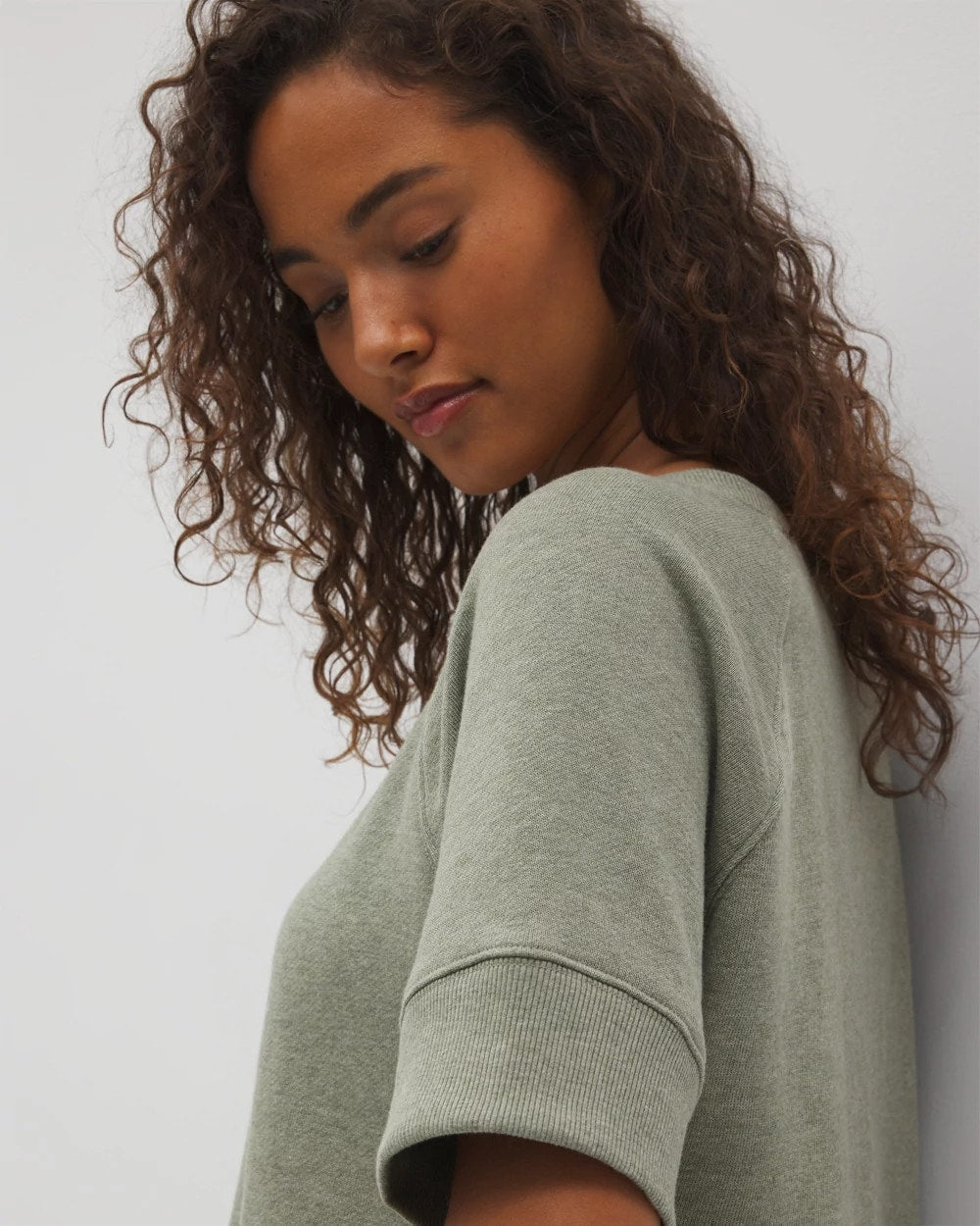 Cotton Terry Dolman Top - HEATHER HIGHLANDS | Soma Women