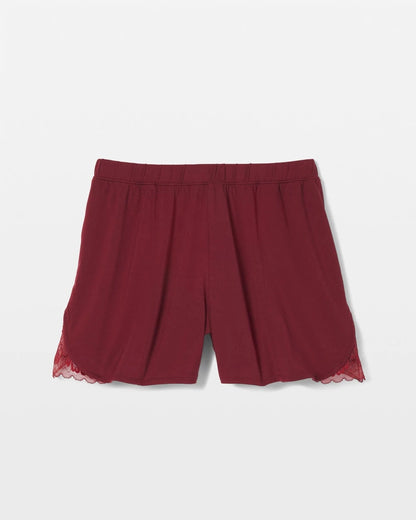 Lace Trim Pajama Shorts - VERMILLION | Soma Women