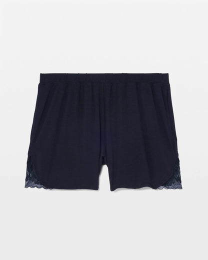 Lace Trim Pajama Shorts - NIGHTFALL NAVY | Soma Women