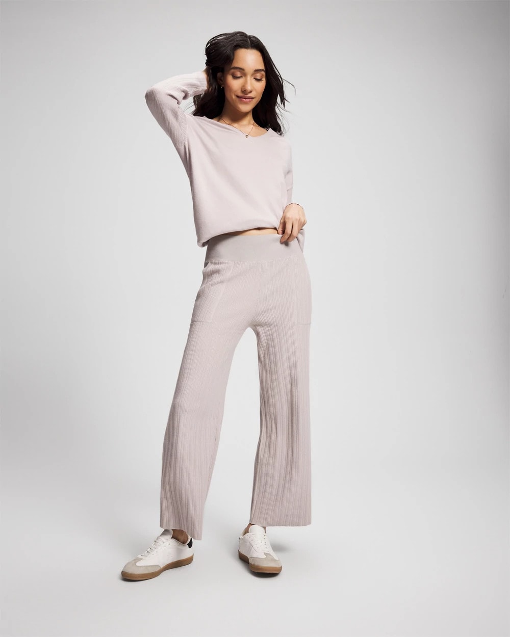Premier Knit Rib Straight Leg Pant - GRAY GLASS | Soma Women