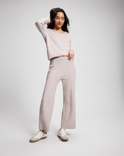 Premier Knit Rib Straight Leg Pant - GRAY GLASS | Soma Women