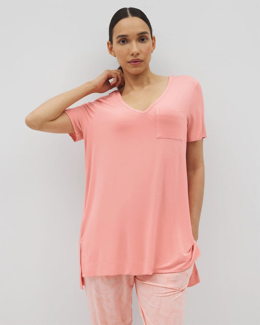 Short Sleeve Pajama Tunic Tee - PALOMA GLOW | Soma Women