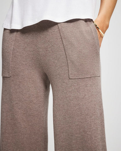 Premier Knit Sweater Wide Leg Pant - HEATHER FAWN | Soma Women